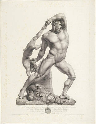 Hercules and Lichas Print by Giovanni Folo