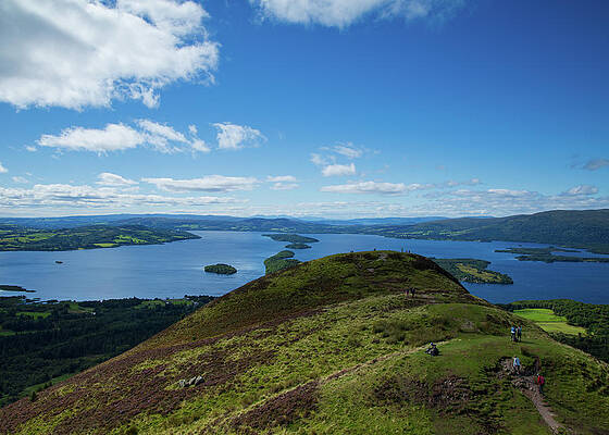 Wall Art - Photograph - Highland / lowland fault line from Conic Hill by Chris Chapman