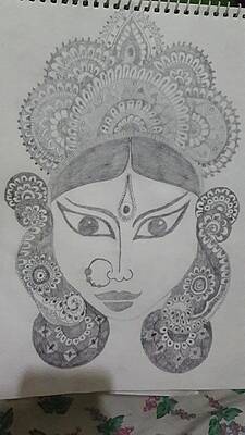 Sunil Das | Animal-headed, Hindu God, Drawing, Ink & Pen on Paper by Indian  Artist 
