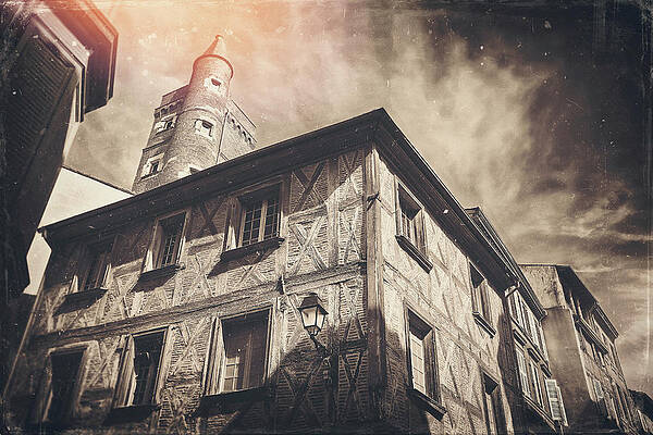 Wall Art - Photograph - Historical Buildings of Toulouse France Vintage Sepia   by Carol Japp
