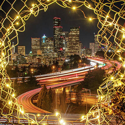 Holiday Lights In Seattle by Matt McDonald Holiday Lights In Seattle by Matt McDonald