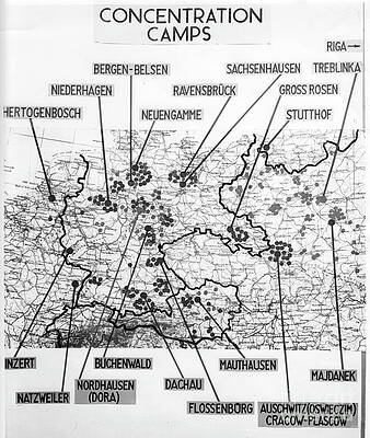 HOLOCAUST - CONCENTRATION CAMPS MAP by Granger HOLOCAUST - CONCENTRATION CAMPS MAP by Granger