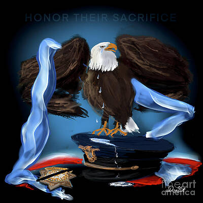 Wall Art - Digital Art - Honor Their Sacrifice by Doug Gist
