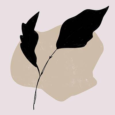Hope - Contemporary Modern Minimal Abstract Painting - Black, Beige by Studio Grafiikka Hope - Contemporary Modern Minimal Abstract Painting - Black, Beige by Studio Grafiikka