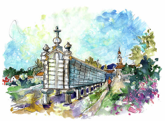 Wall Art - Painting - Horreo in Carnota In Galicia by Miki De Goodaboom