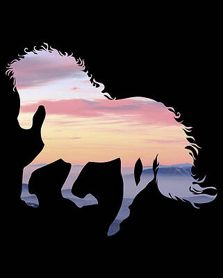 Colored hand sketch of a running horse Royalty Free Vector