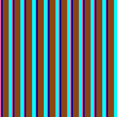 [ Thumbnail: Hot Pink, Blue, Brown, and Aqua Colored Lined Pattern Duvet Cover ]