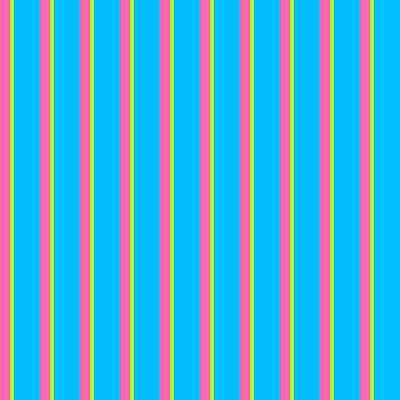 [ Thumbnail: Hot Pink, Light Green, and Deep Sky Blue Colored Stripes/Lines Pattern Acrylic Print ]