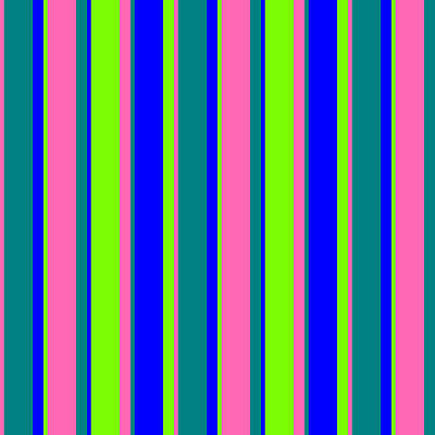 [ Thumbnail: Hot Pink, Teal, Blue, and Green Colored Pattern of Stripes Tapestry ]
