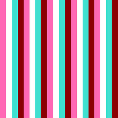 [ Thumbnail: Hot Pink, White, Turquoise, and Dark Red Colored Striped/Lined Pattern Duvet Cover ]