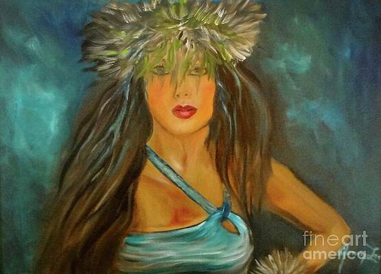 HULA GIRL IN BLUE by Jenny Lee HULA GIRL IN BLUE by Jenny Lee