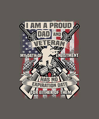 Wall Art - Drawing - I Am A Proud Dad And Veteran by Anh Nguyen