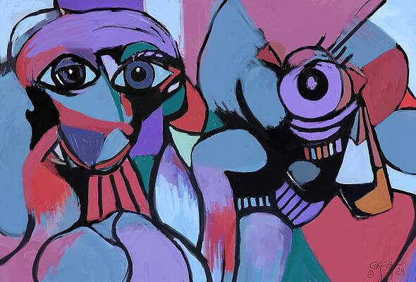 Wall Art - Painting - I C U  by Sonja Kraft