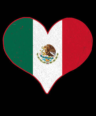 Wall Art - Digital Art - I Heart Mexico Flag by Flippin Sweet Gear