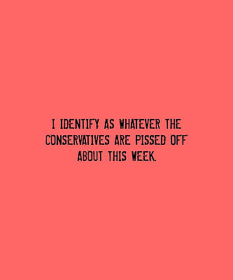 I Identify As Whatever The Conservatives Are Pissed Off  by I Identify As Whatever The Conservatives Are Pissed Off