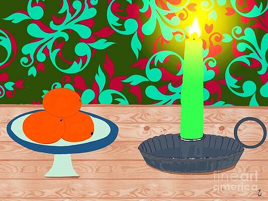  Digital Art - I Lit a Thin Green Candle by Steve Walmsley