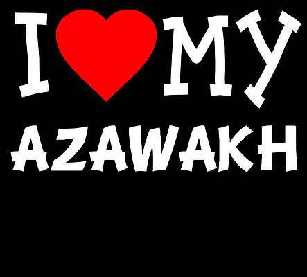 Wall Art - Digital Art - I Love My Azawakh Dog Breed by Flippin Sweet Gear