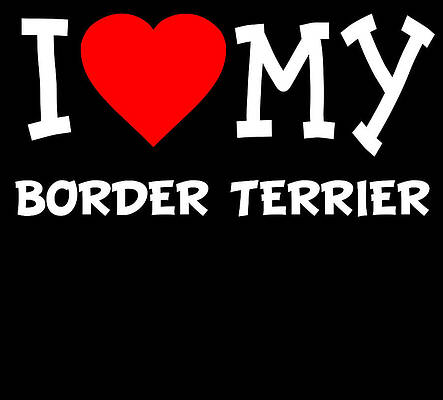 Wall Art - Digital Art - I Love My Border Terrier Dog Breed by Flippin Sweet Gear