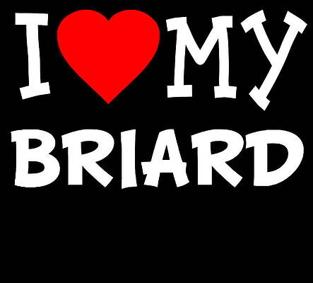 Wall Art - Digital Art - I Love My Briard Dog Breed by Flippin Sweet Gear