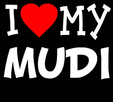 Wall Art - Digital Art - I Love My Mudi Dog Breed by Flippin Sweet Gear