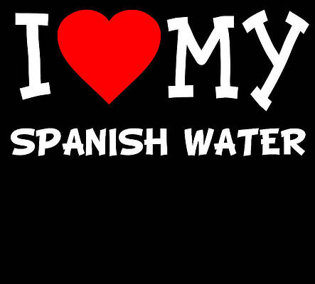 Wall Art - Digital Art - I Love My Spanish Water Dog Breed by Flippin Sweet Gear