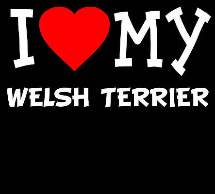 Wall Art - Digital Art - I Love My Welsh Terrier Dog Breed by Flippin Sweet Gear
