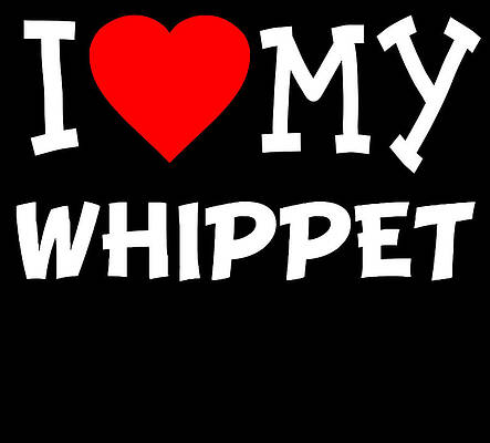 Wall Art - Digital Art - I Love My Whippet Dog Breed by Flippin Sweet Gear