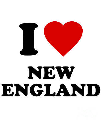 Wall Art - Digital Art - I Love New England by Flippin Sweet Gear