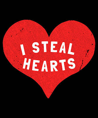 Wall Art - Digital Art - I Steal Hearts Valentines Day by Flippin Sweet Gear