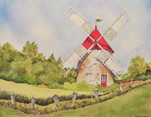 Ile au Coudre Windmill by Mary Ellen Mueller Legault Ile au Coudre Windmill by Mary Ellen Mueller Legault