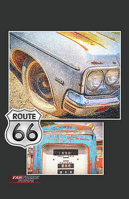 Wall Art - Drawing - Impala collage sketch by Darrell Foster