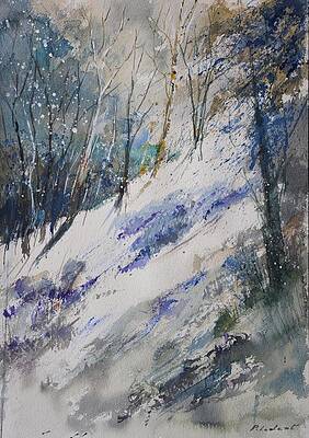In the wood watercolor by Pol Ledent In the wood watercolor by Pol Ledent