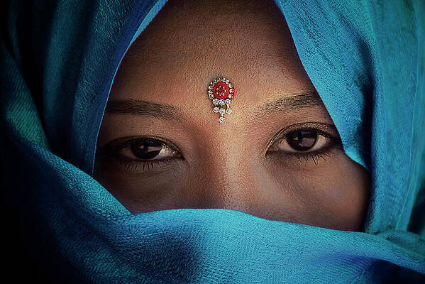 Wall Art - Photograph - Indian Lady by Manjik Pictures