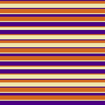 [ Thumbnail: Indigo, Chocolate, and Pale Goldenrod Colored Stripes Pattern Tote Bag ]