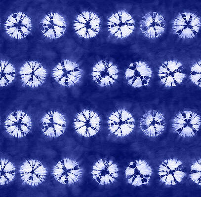Wall Art - Digital Art - Indigo Shibori Tie Dye by Vagabond Folk Art - Virginia Vivier