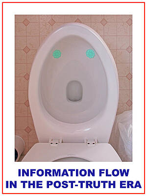 Information Flow in the Post Truth Era in White Frame by Albert Wang