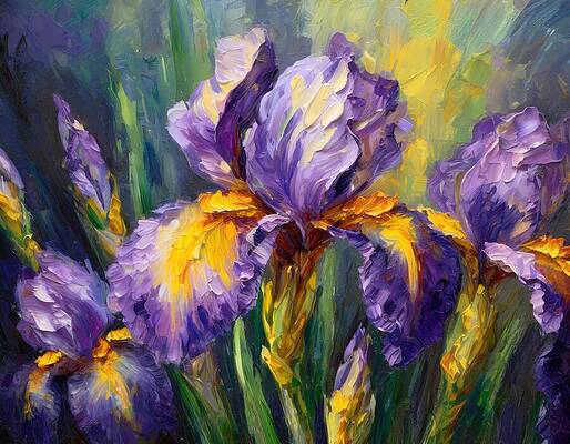 Wall Art - Mixed Media - Iris Elegance by Susan Rydberg