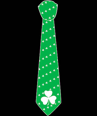 Wall Art - Digital Art - Irish St Patricks Tie by Flippin Sweet Gear