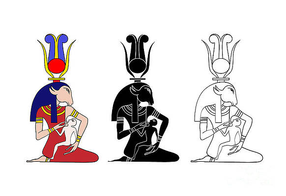 Sketch marker drawing of egyptian god horus Vector Image