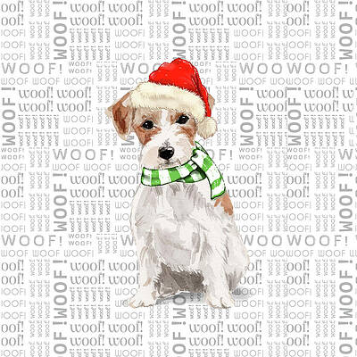 Jack Russell Terrier Christmas Dog by Doreen Erhardt Jack Russell Terrier Christmas Dog by Doreen Erhardt