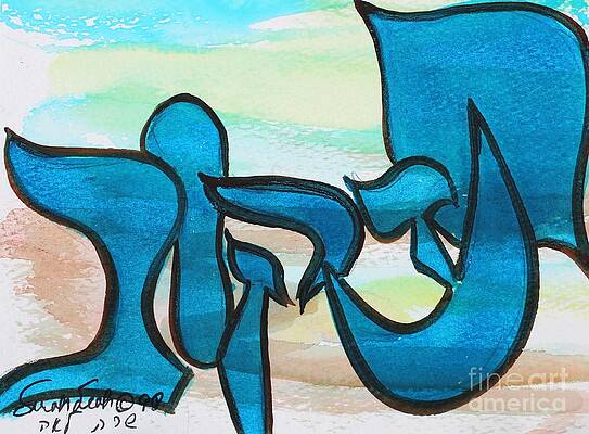 Wall Art - Painting - JACOB nm1-64 by Hebrewletters SL
