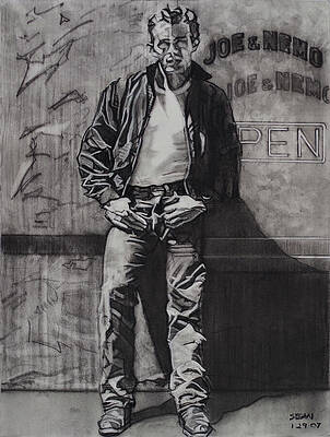 Wall Art - Drawing - James Dean by Sean Connolly