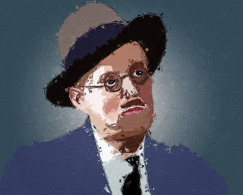 James Joyce Portrait Painting by Dan Sproul James Joyce Portrait Painting by Dan Sproul