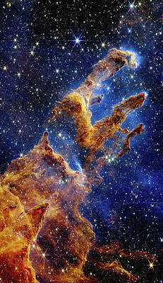 Wall Art - Photograph - James Webb Space Telescope - Pillars of Creation - NIRCam Image by Eric Glaser