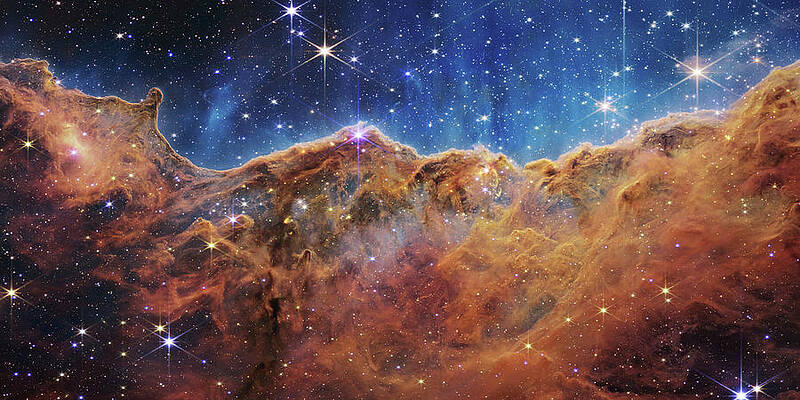 Wall Art - Photograph - James Webb Telescope The Cosmic Cliffs in Carina by Adam Romanowicz