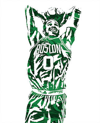 Marcus Smart watercolor, Boston Celtics wall art, Boston Celtics