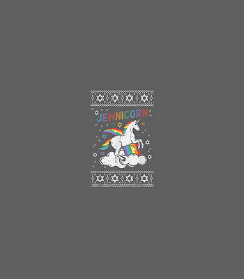 Jewnicorn Ugly Xmas Jewish Unicorn Hanukkah Chanukah by lucasaudio