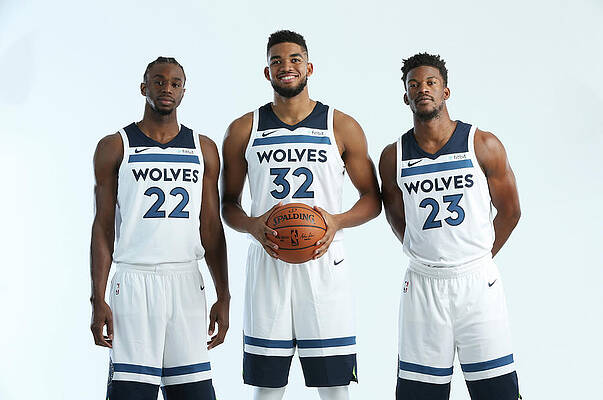 Wall Art - Photograph - Jimmy Butler and Andrew Wiggins by David Sherman