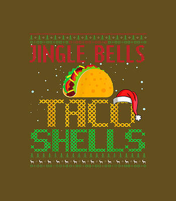  Digital Art - Jingle Bell Taco Shells Christmas Mexican Png by Murryw Leana