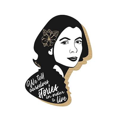 Wall Art - Digital Art - Joan Didion Graphic Quote II by Ink Well
